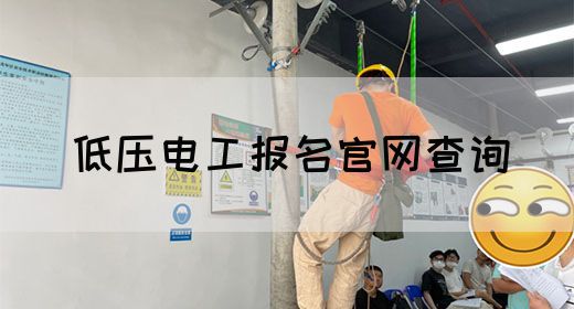 低压电工报名官网查询