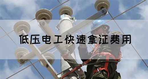 低压电工快速拿证费用