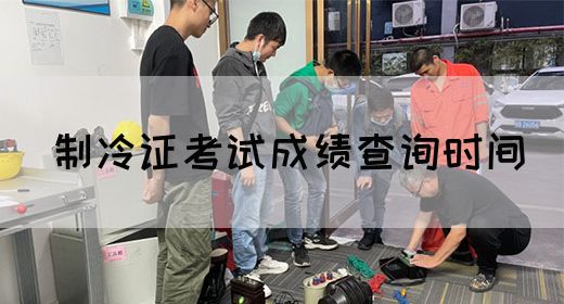 制冷证考试成绩查询时间