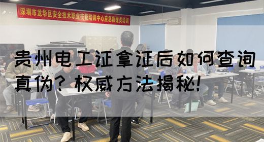 贵州电工证拿证后如何查询真伪?权威方法揭秘!(图1) 贵州电工证拿证后如何查询真伪?权威方法揭秘!(图1)