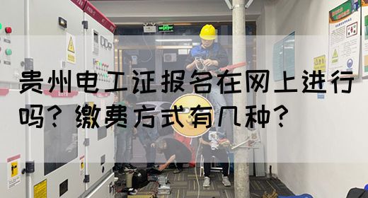 贵州电工证报名在网上进行吗？缴费方式有几种？
