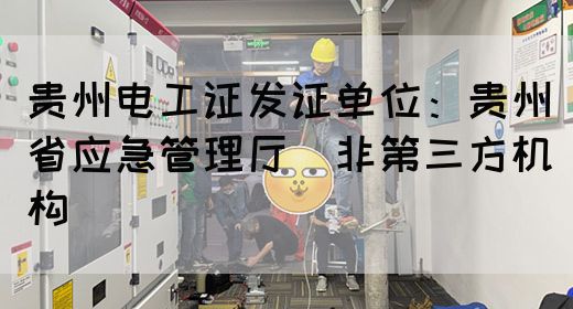 贵州电工证发证单位：贵州省应急管理厅（非第三方机构）