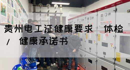 贵州电工证健康要求（体检 / 健康承诺书）(图1)