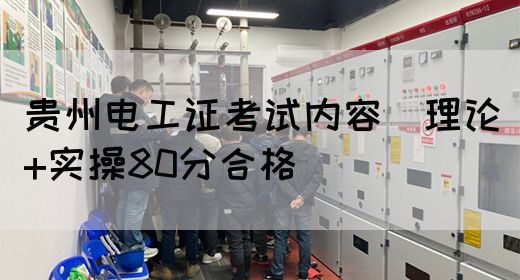 贵州电工证考试内容（理论+实操80分合格）